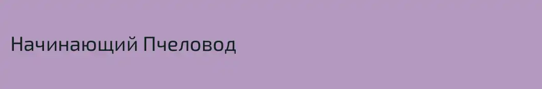 Начинающий Пчеловод